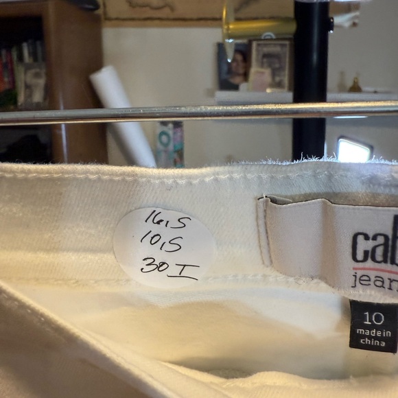 CAbi Women's Cream High Rise Jeans - Picture 5 of 5